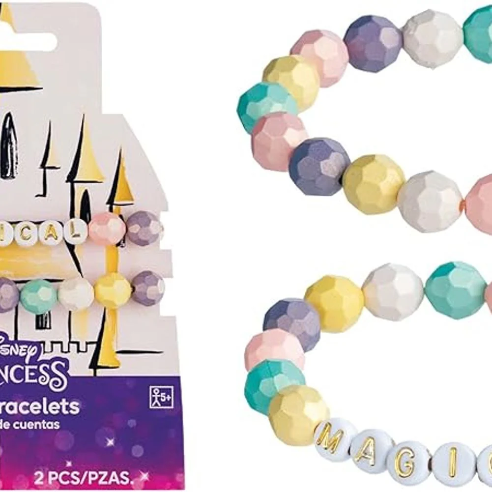Multicolor Magical Disney Princess Plastic Bead Bracelets (2ct) - Image 2