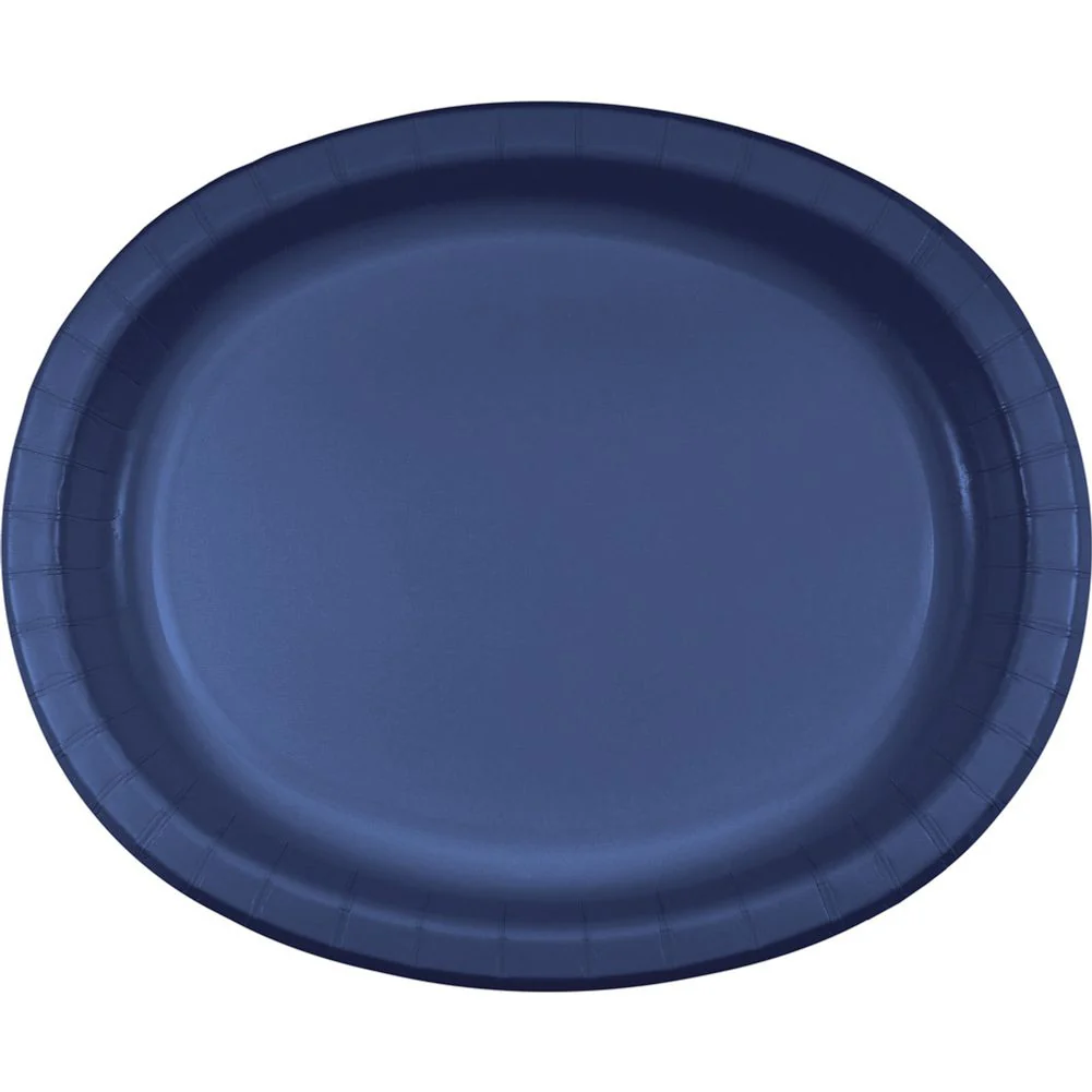 Navy Oval Banquet Plates (8ct)