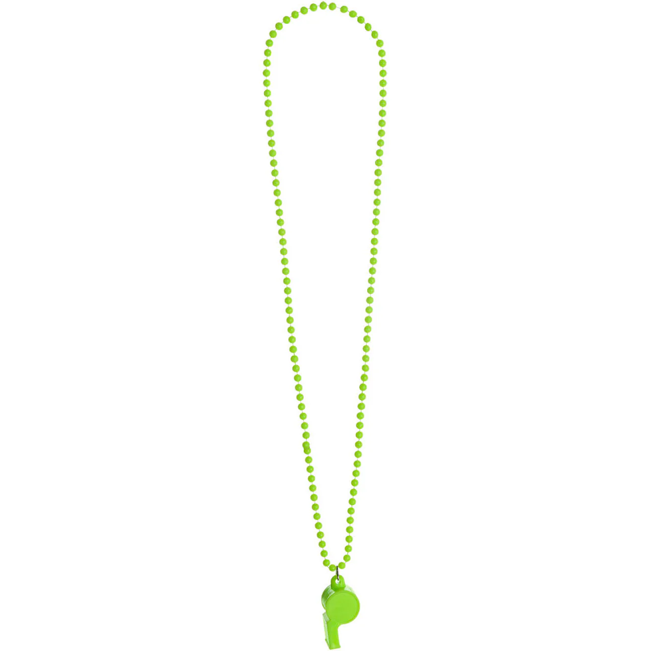 Neon Whistle on Bead Chain