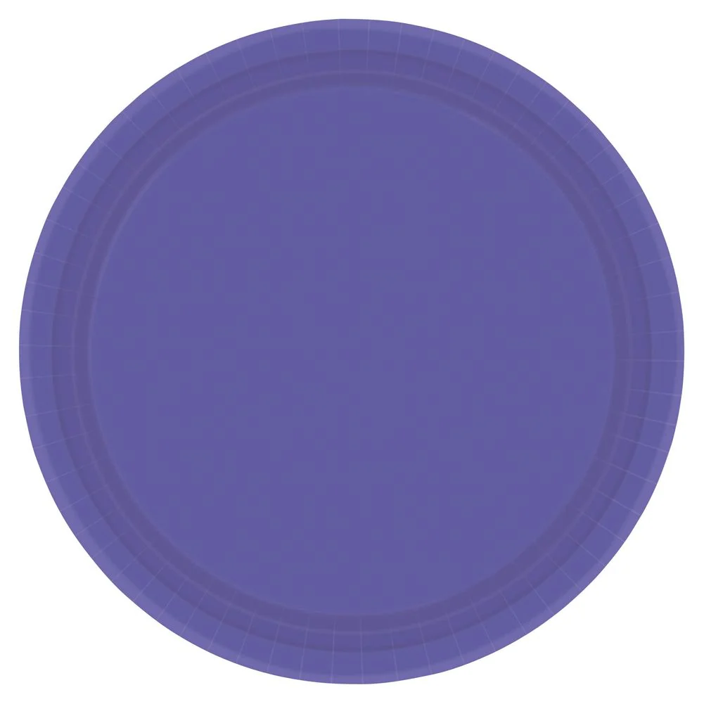 New Purple Paper Dessert Plates (20ct)