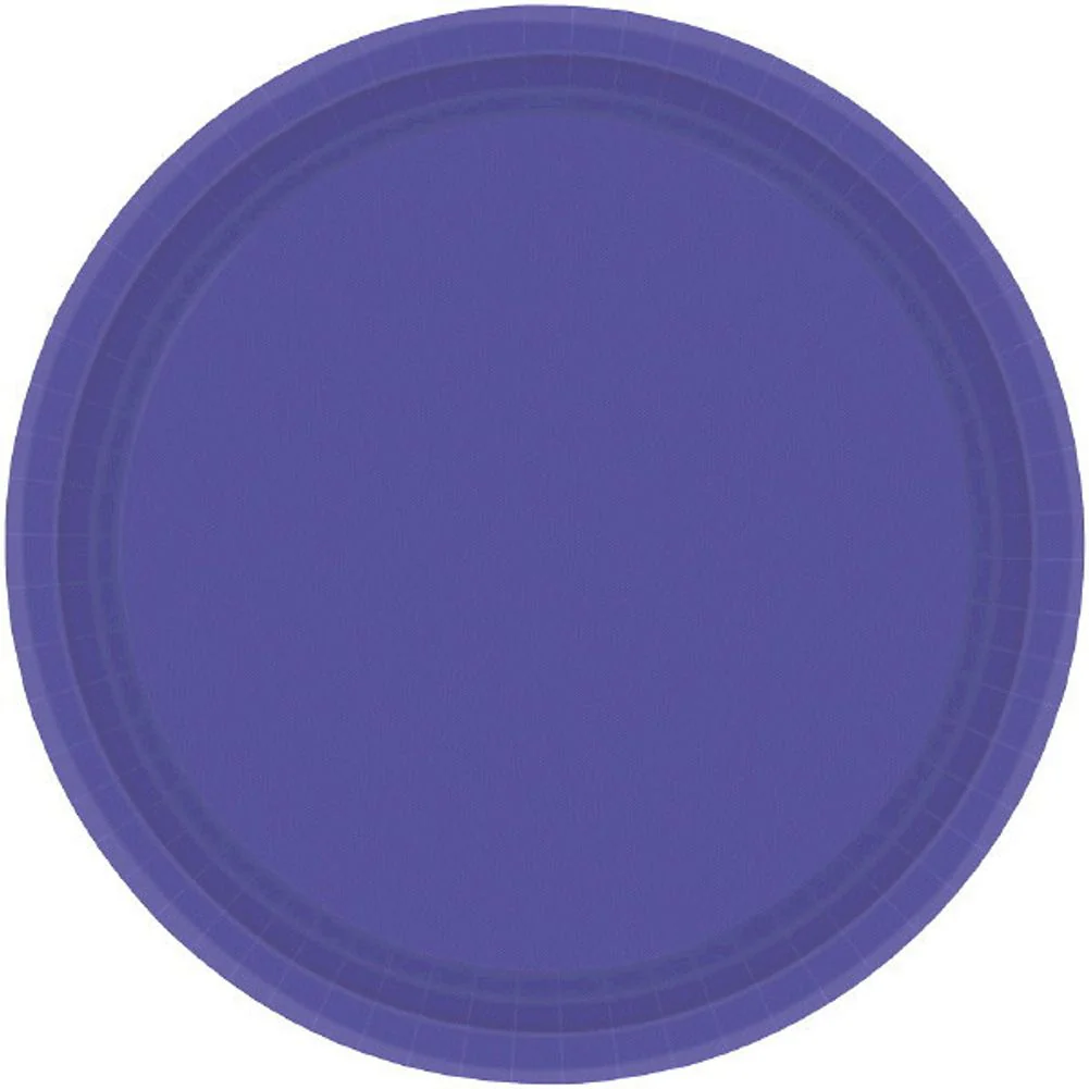 New Purple Paper Dessert Plates (8ct)