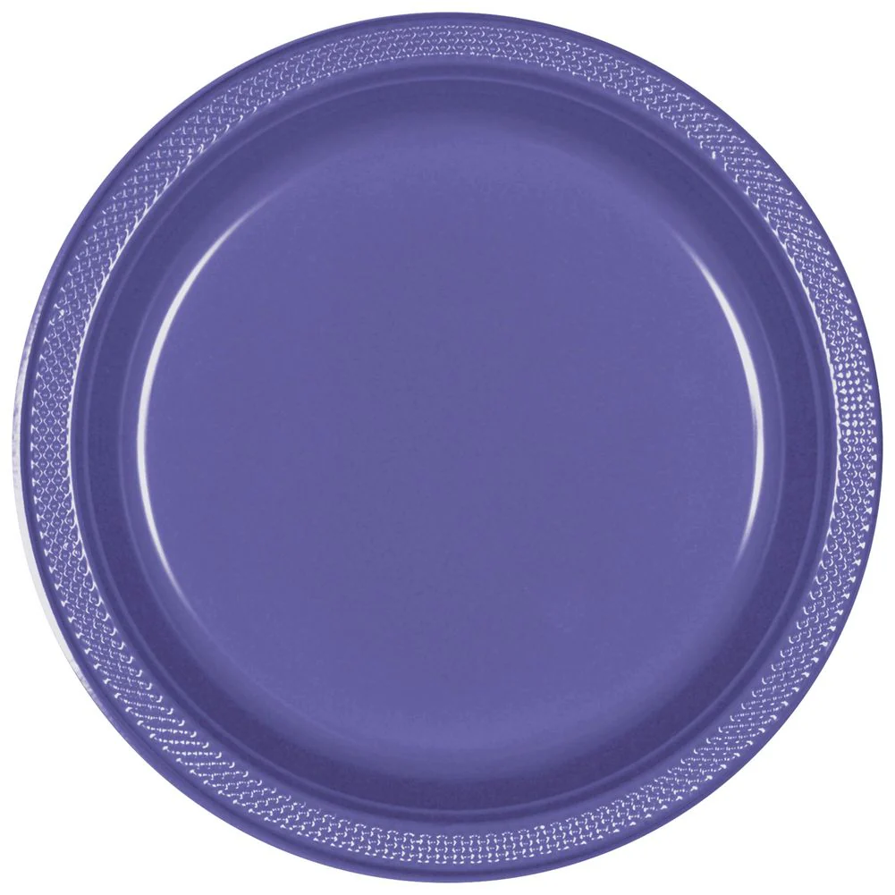 New Purple Plastic Dessert Plates (20ct)
