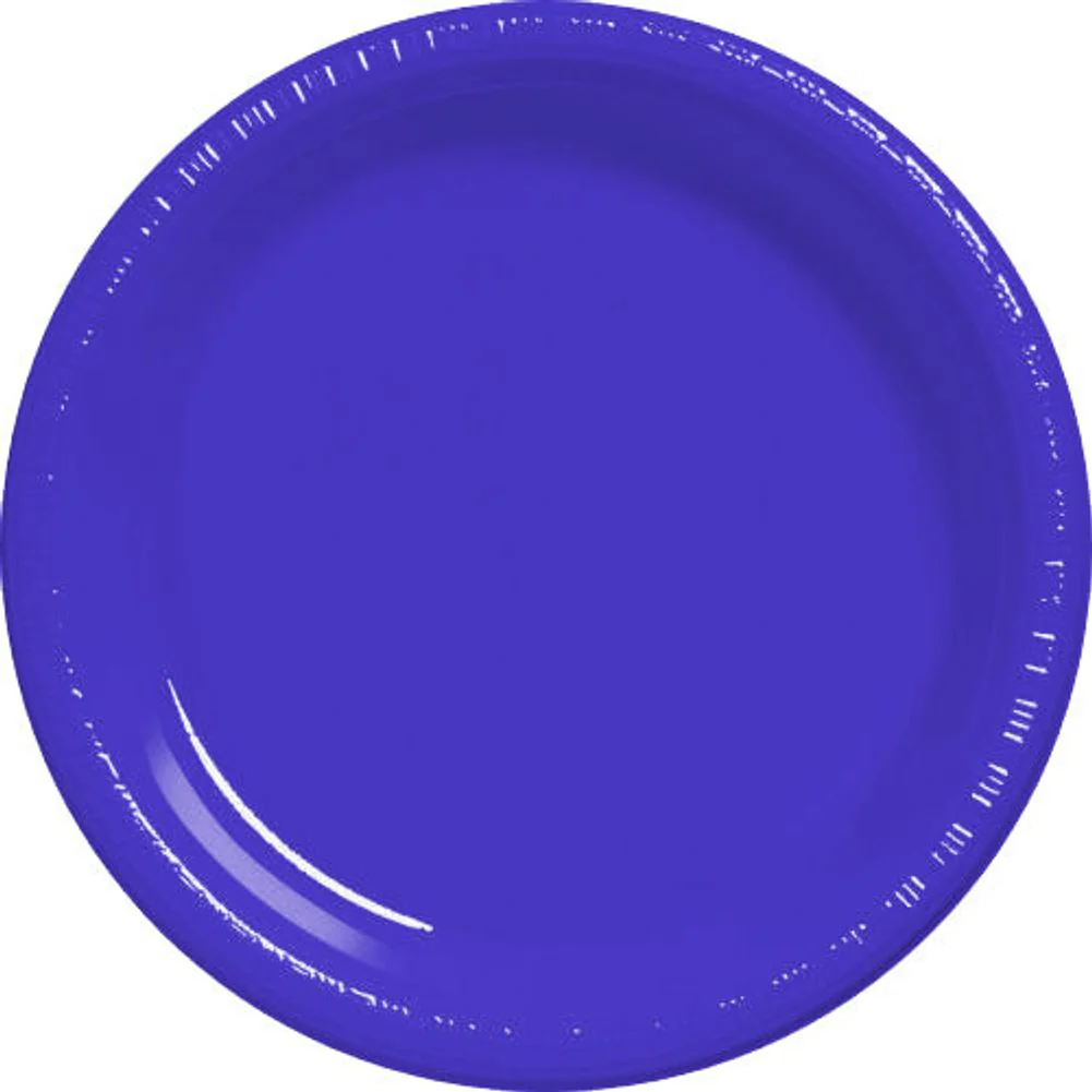 New Purple Plastic Dessert Plates (50ct)