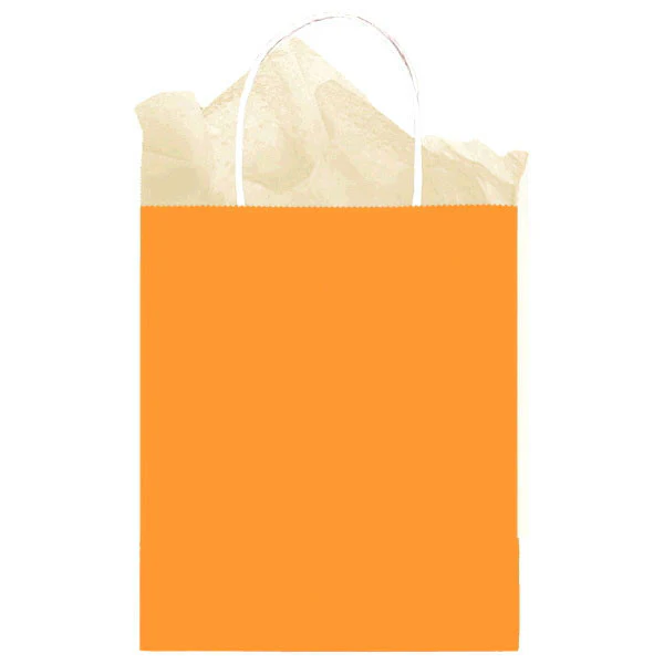 Orange Kraft Medium Gift Bag