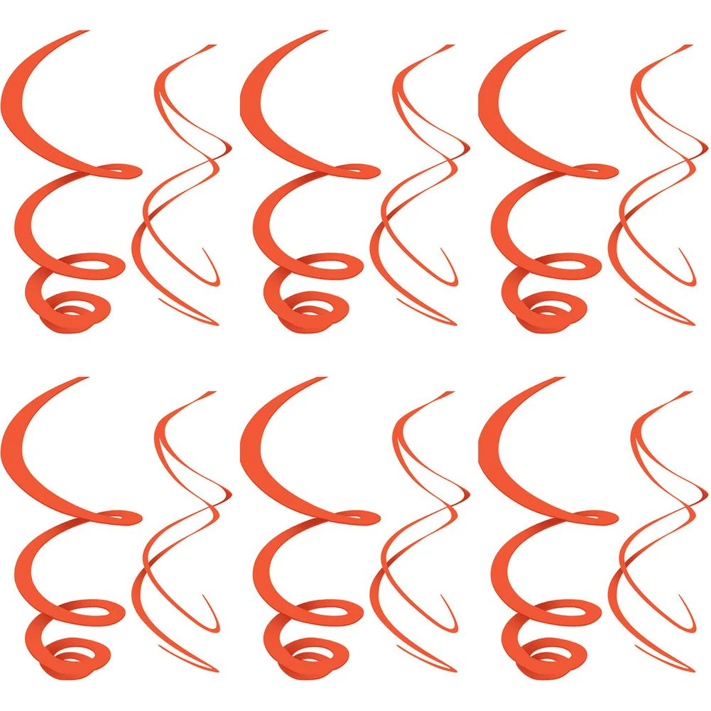 Orange Peel Plastic Swirl Decorations