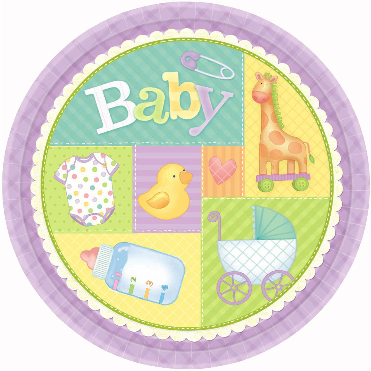 Pastel Patchwork Dinner Plates (8ct)