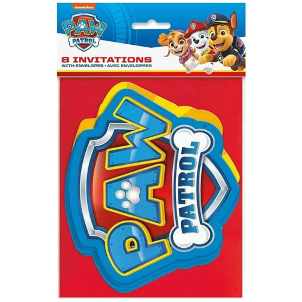 Paw Patrol Large Invitations (8ct)