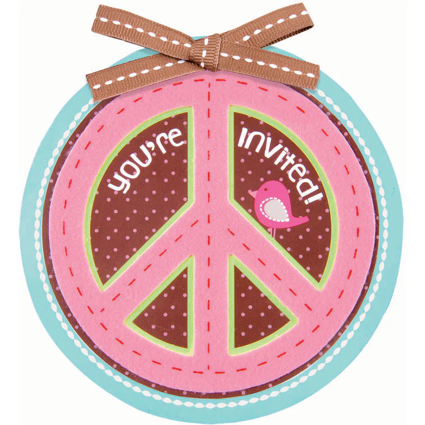 Peace and Love Novelty Invitation