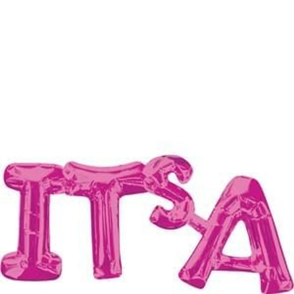 Block Phrase "It's" Hot Pink Foil Balloon (1ct)
