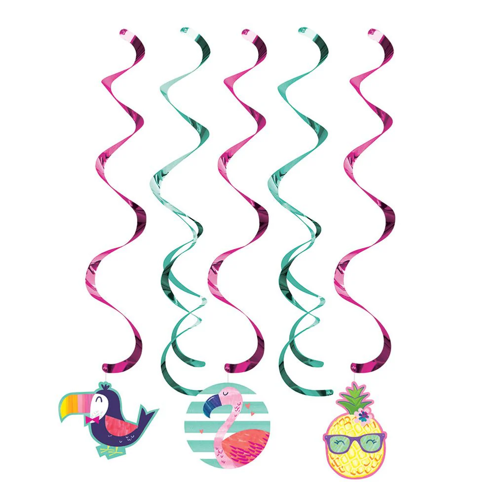 Pineapple N Friends Hanging Swirls (5 ct)