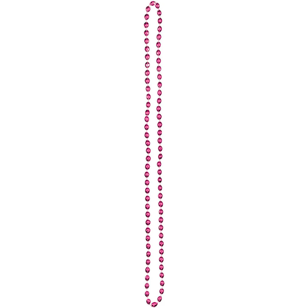 Pink 30" Metallic Beads
