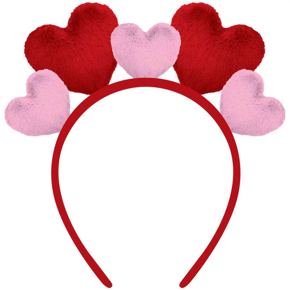 Pink and Red Heart Headband