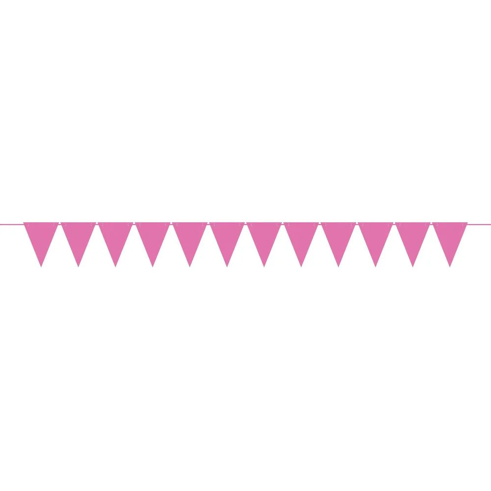 Pink Mini Paper Pennant Banner