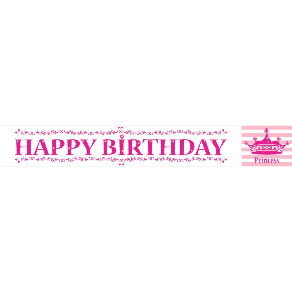 Pink Princess Royalty 6' Foil Banner