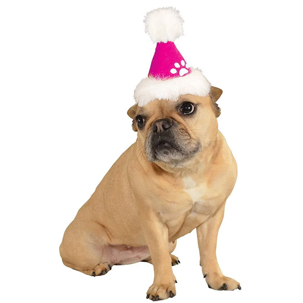 Pink Santa Pet Hat