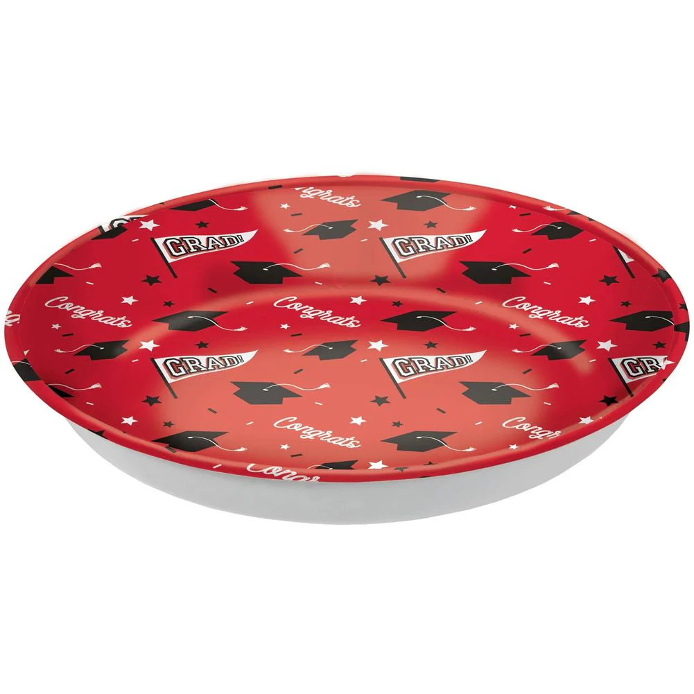 Plastic Graduation 14" Bowl Red (1ct)