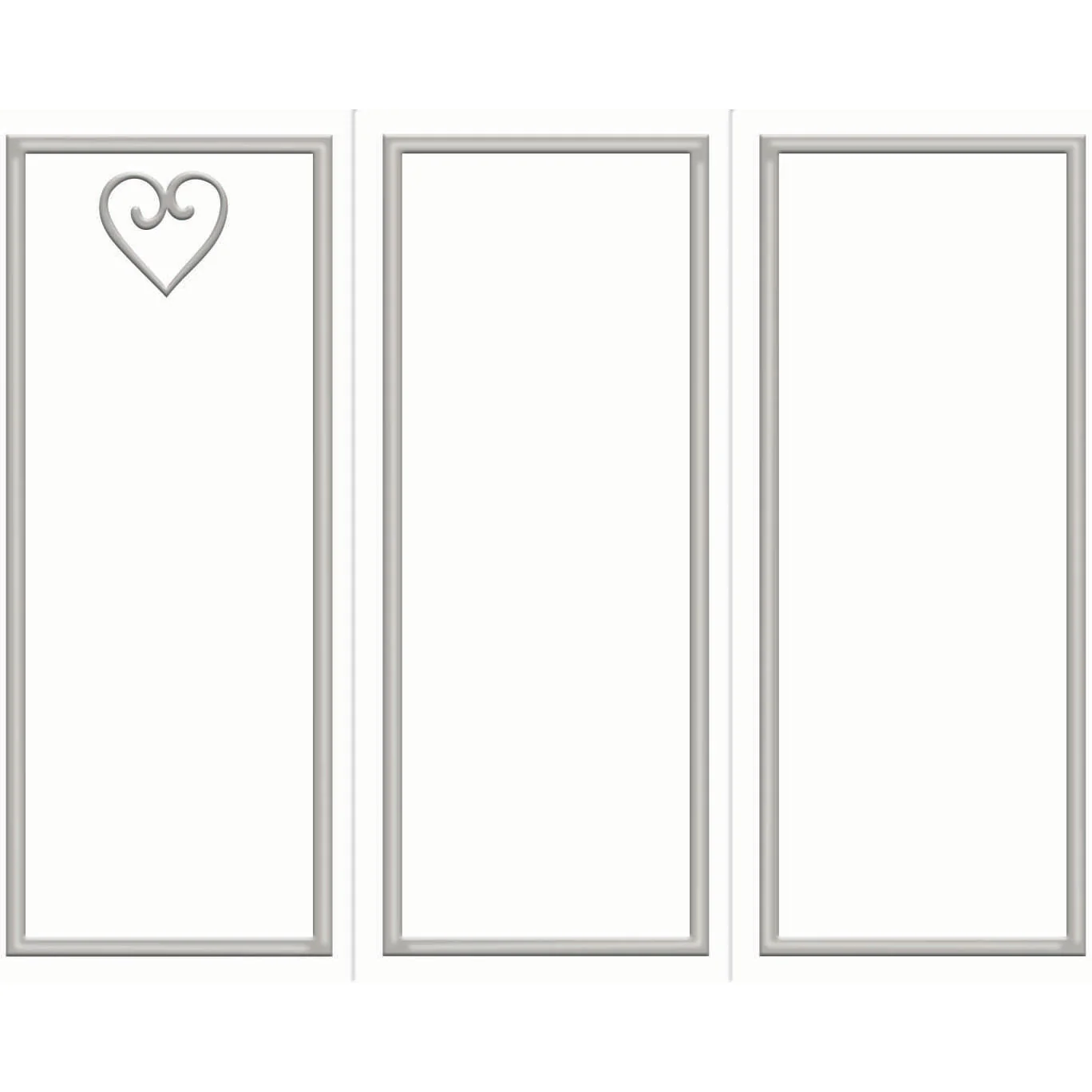 Platinum Heart Printable Trifold Wedding Programs (50ct)