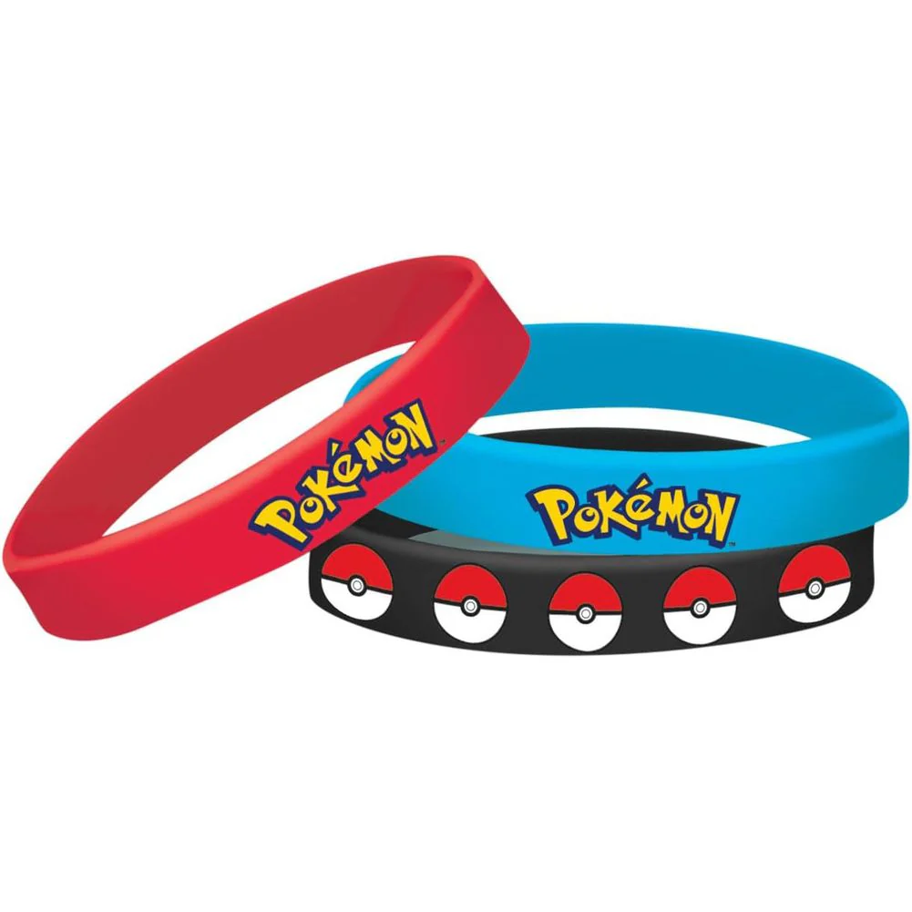 Pokemon Core Rubber Bracelets (6 ct)