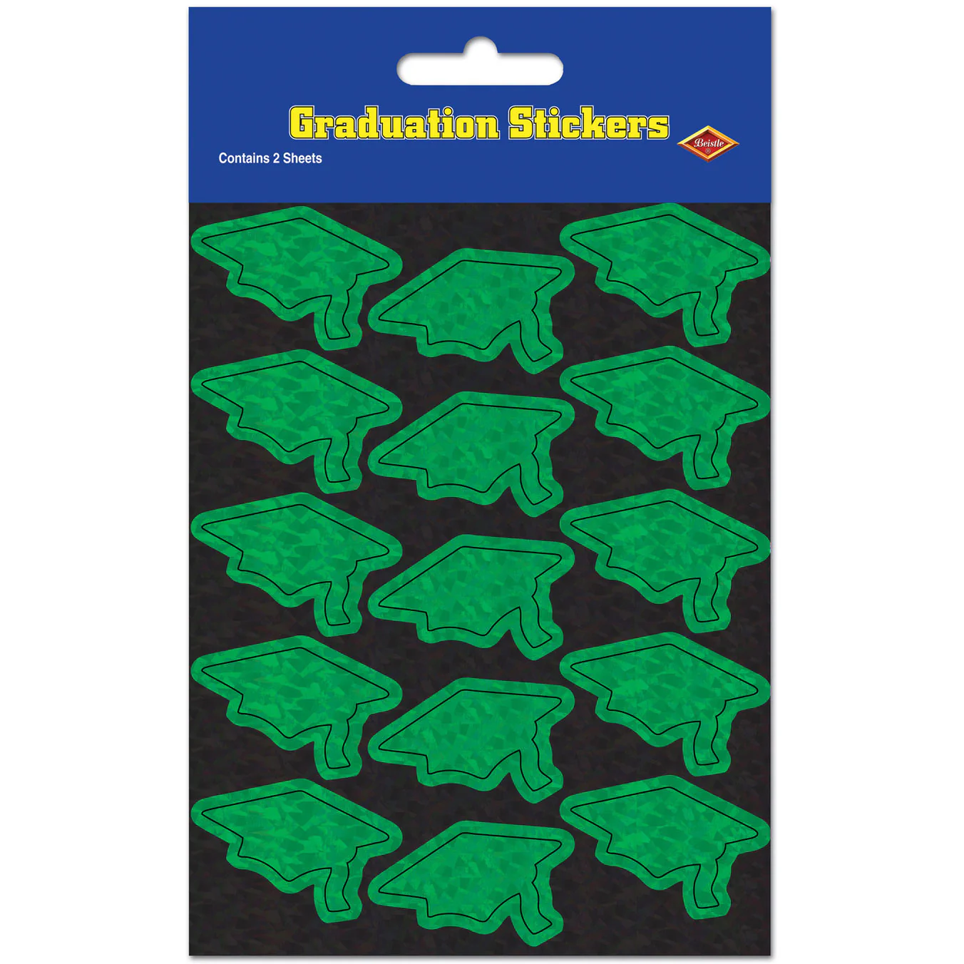 Prismatic Grad Cap Stickers