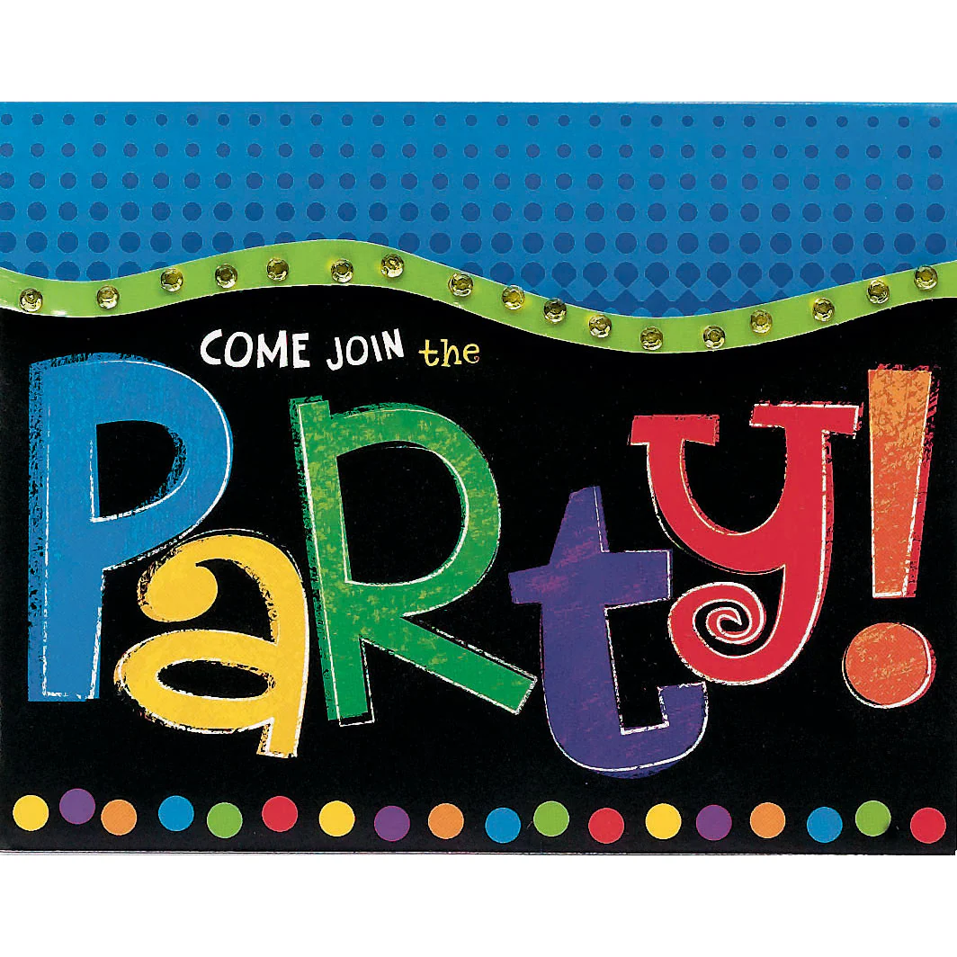 Punchy Birthday Invitations