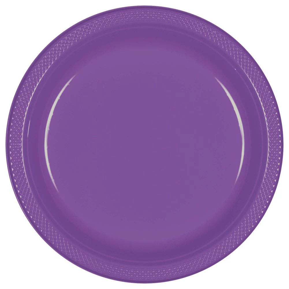 Purple Plastic Dessert Plates (20ct)