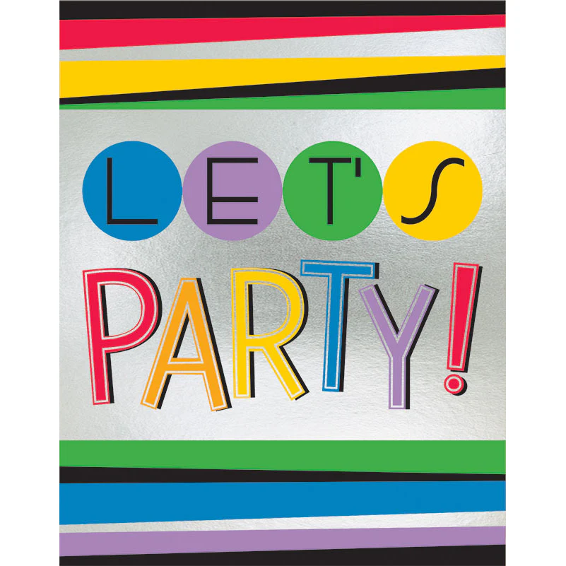Rainbow Birthday Invitations (8 ct)
