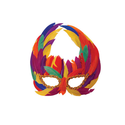 Rainbow Feather Mask
