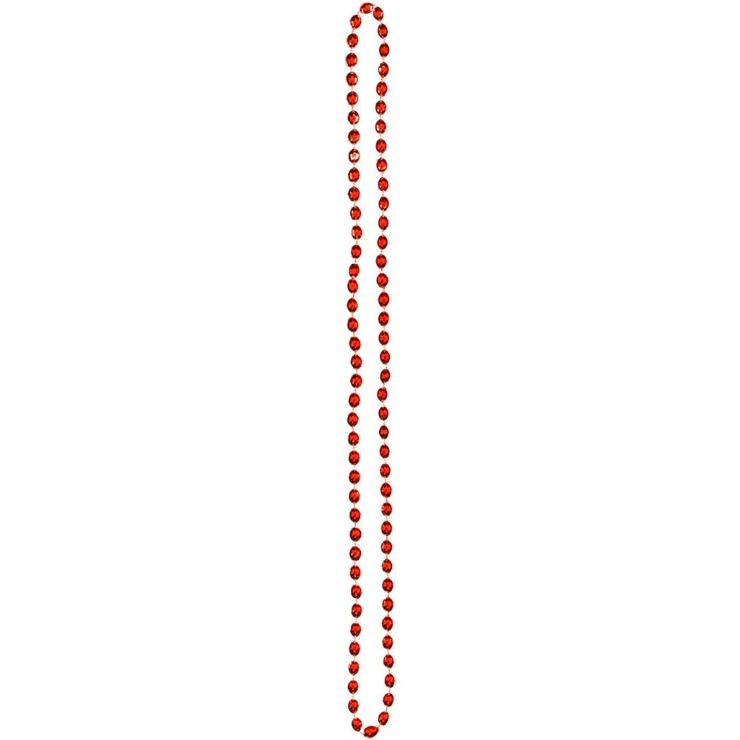 Red 30" Metallic Beads