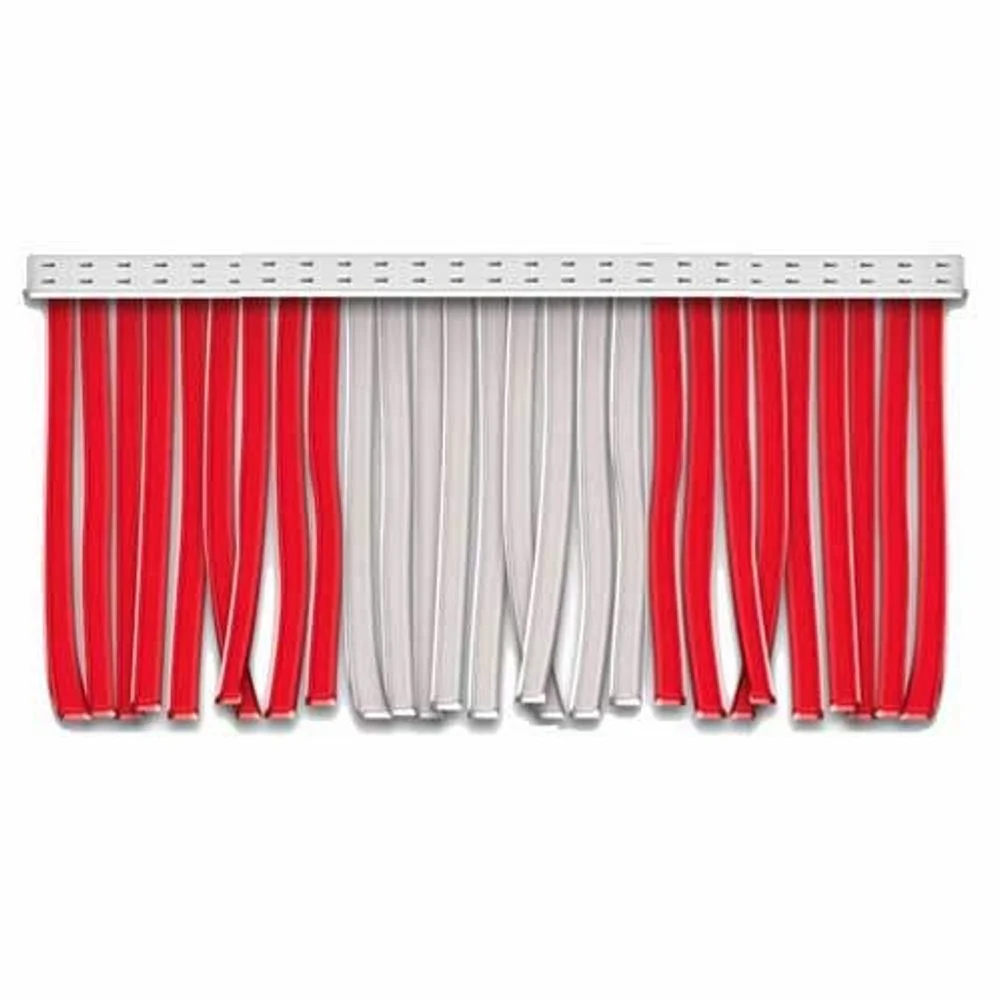 Red and White Poly Fringe Banner 60 Ft.