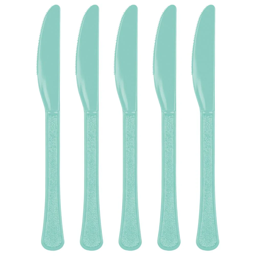 Robins Egg Blue Midweight Plastic Knives (20ct)