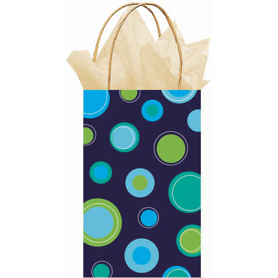 Royal Blue Circles Cub Gift Bag