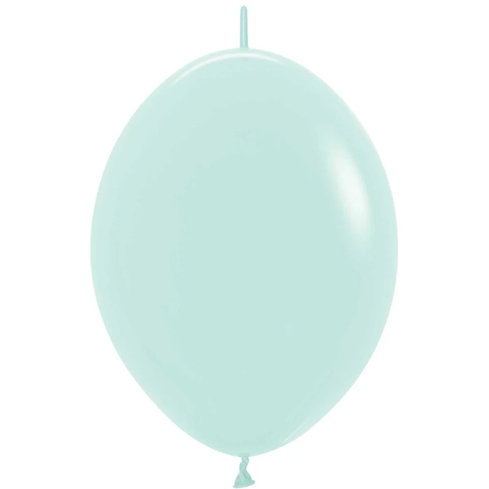 Sempertex 12" Pastel Matte Green Link-O-Loon Latex Balloons (50ct)