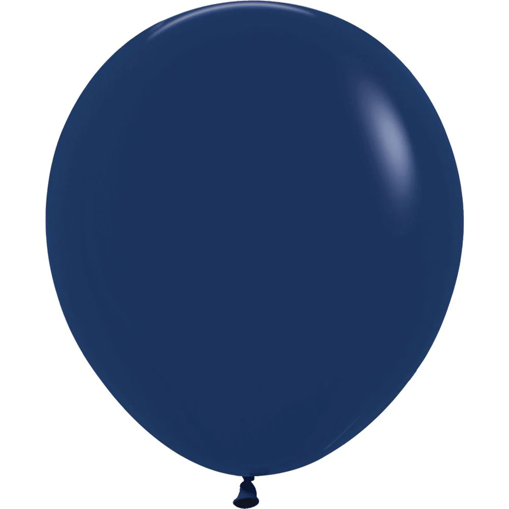 Sempertex 18" Fashion Navy Blue Latex Balloons (25ct) - Image 2