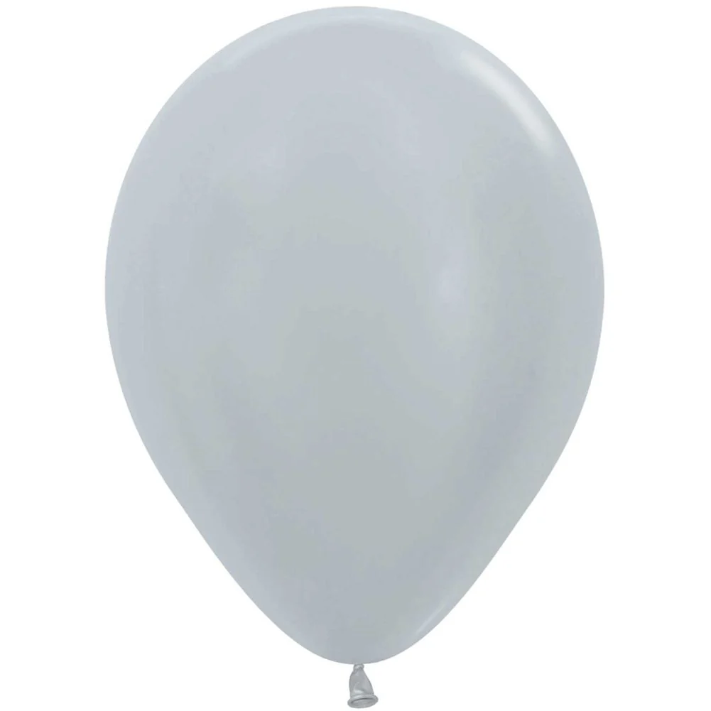 Sempertex 18" Metallic Silver Latex Balloons (25ct)