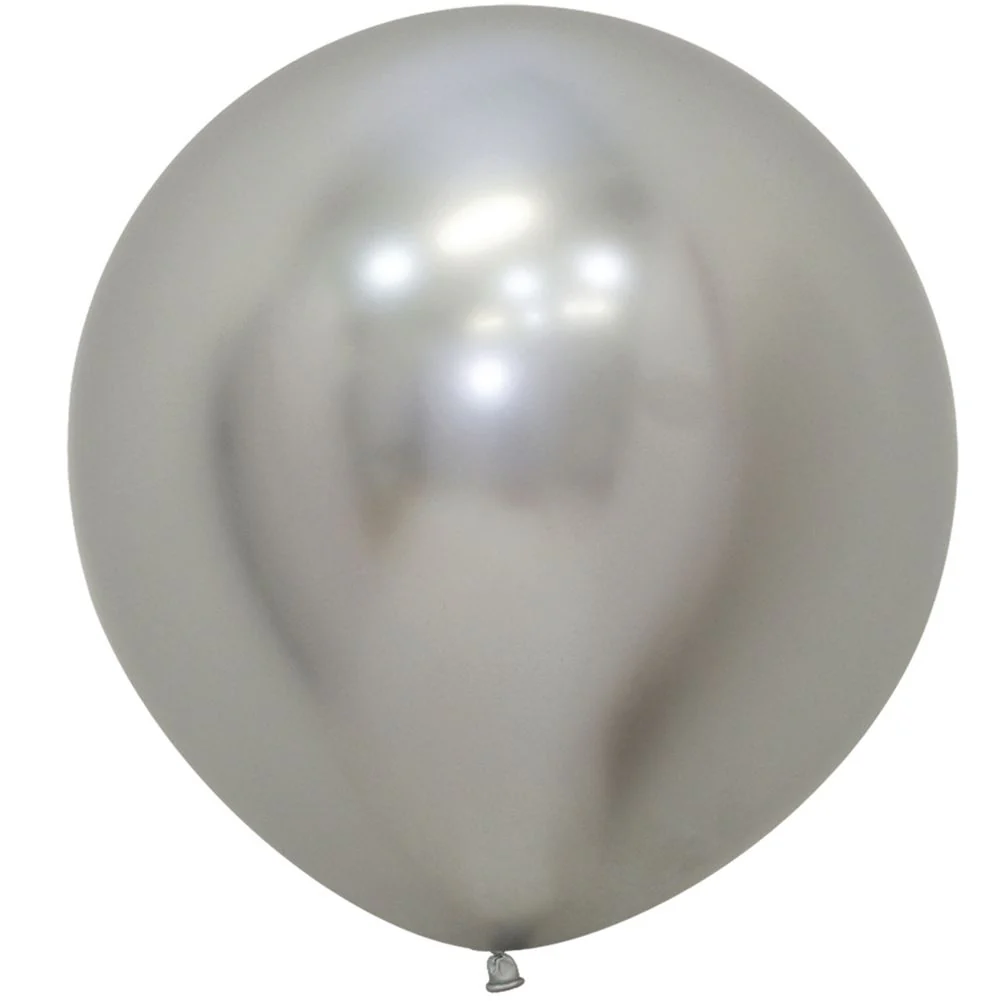 Sempertex 24" Reflex Silver Latex Balloons (10ct)