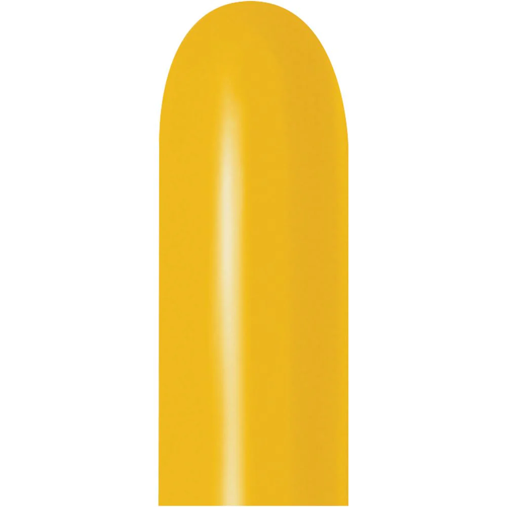Sempertex 260 Deluxe Honey Yellow Latex Balloons (50ct) - Image 2