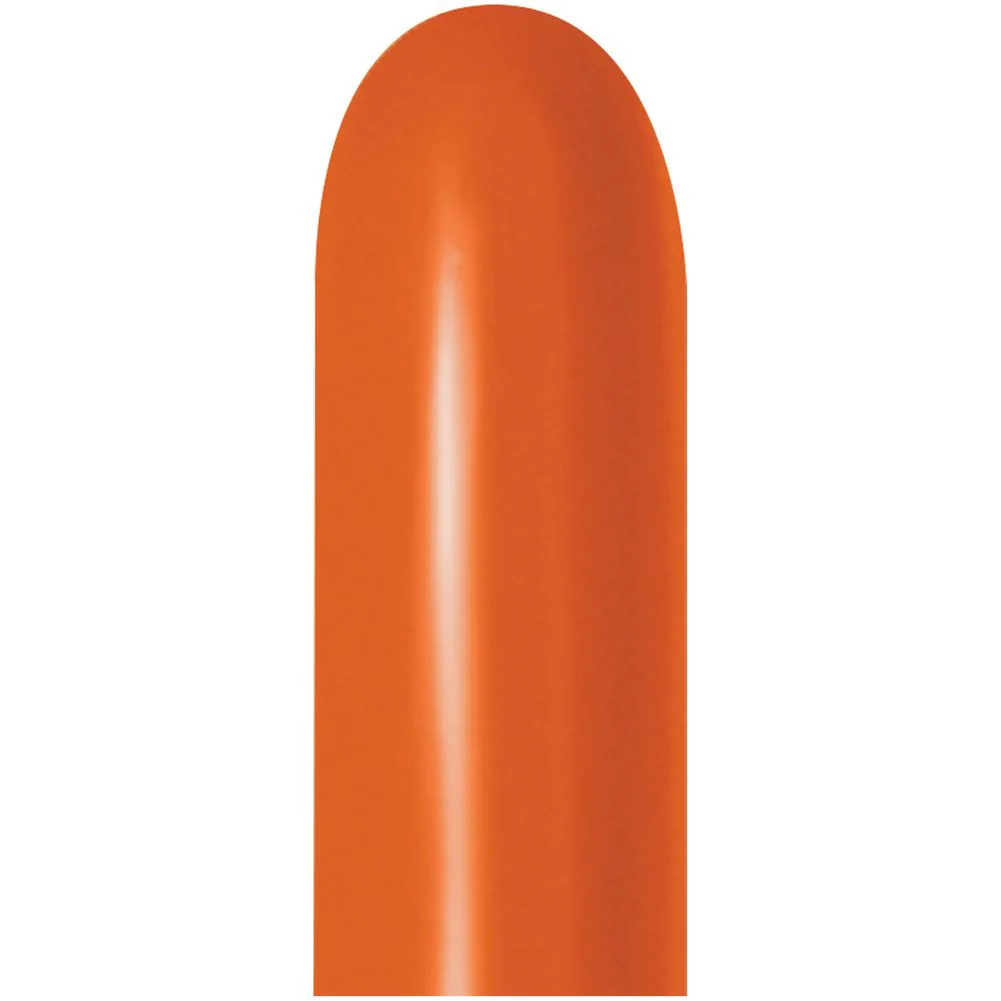 Sempertex 260 Deluxe Sunset Orange Latex Balloons (50ct) - Image 2