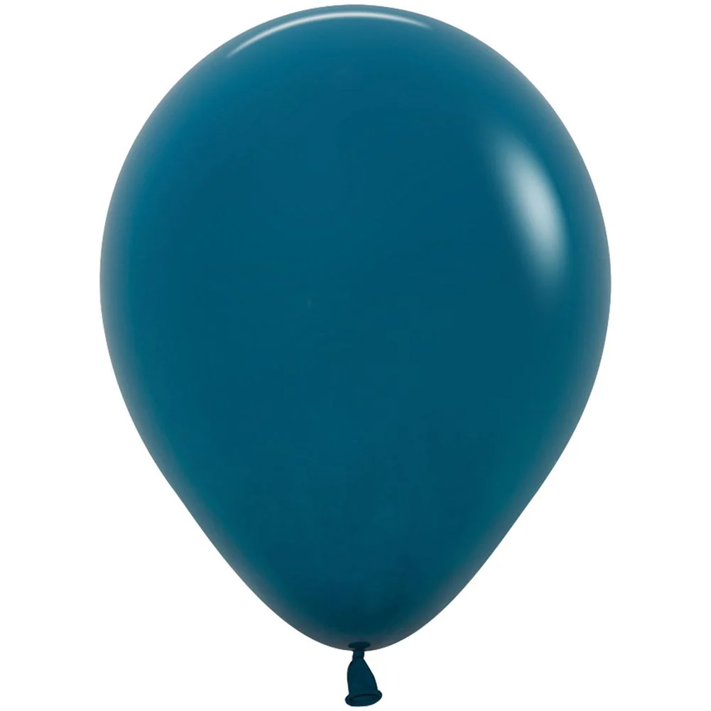 Sempertex 5" Deluxe Deep Teal Latex Balloons (100ct) - Image 2