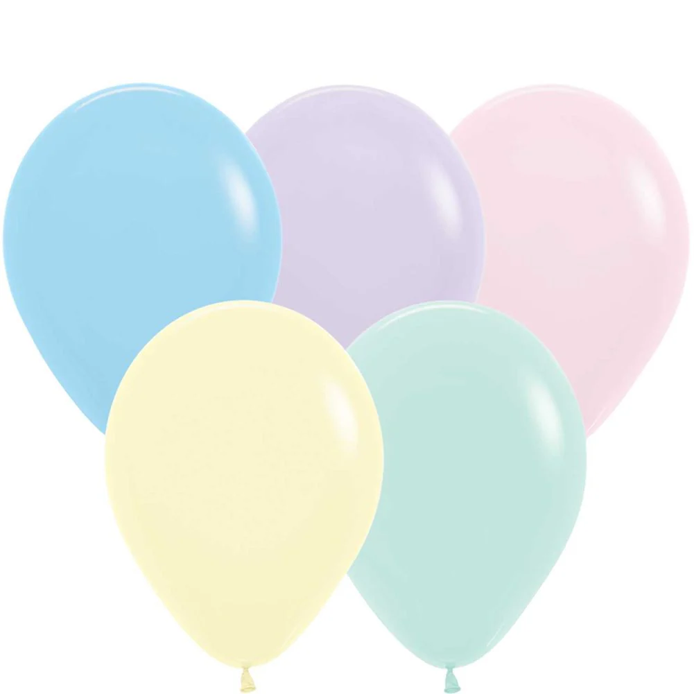 Sempertex 5" Pastel Matte Assorted Latex Balloons (100ct)