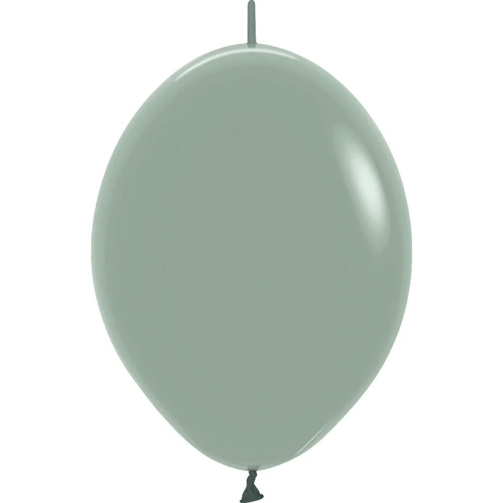 Sempertex 6" Pastel Dusk Laurel Green Link-O-Loon Latex Balloons (50ct) - Image 2