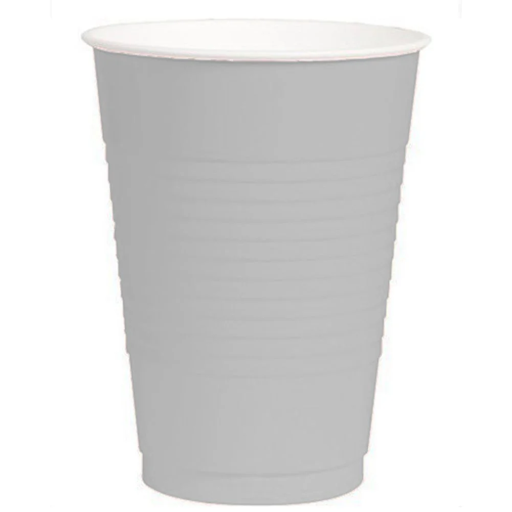 Silver 16oz Plastic Cups (50ct) - Image 2
