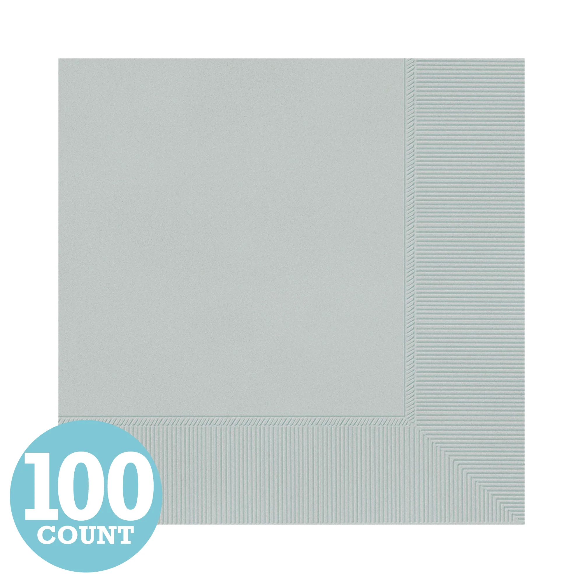 Silver Beverage Napkins (100ct)