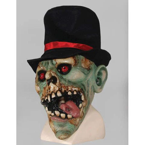 Skeleton With Red Eyes & Hat Mask