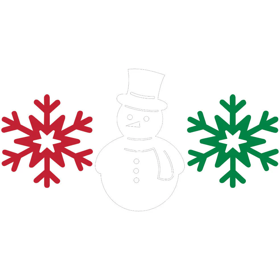 Snowman and Snowflake Cutouts