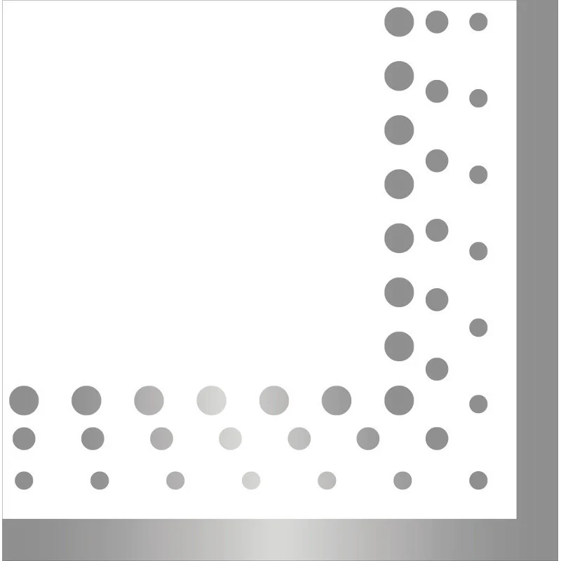 Sparkle and Shine Silver Luncheon Napkins (16ct)