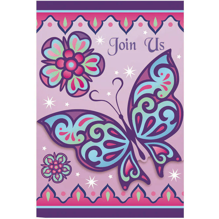 Sparkle Princess Folded Invites (8ct)