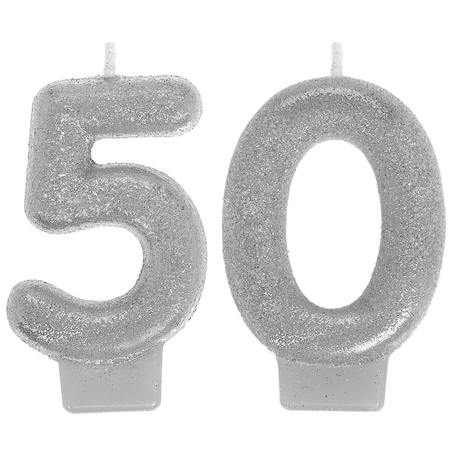 Sparkling Celebration 50 Numeral Candle