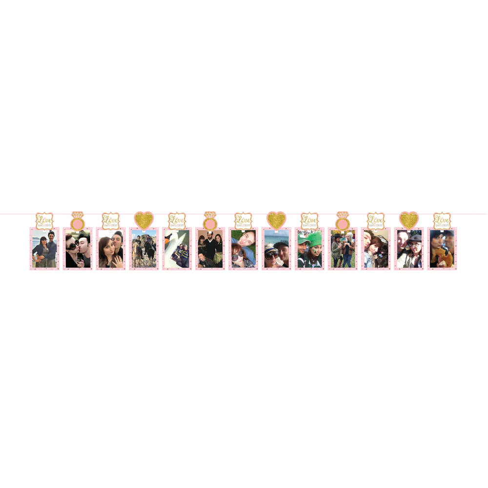 Sparkling Wedding Photo Garland