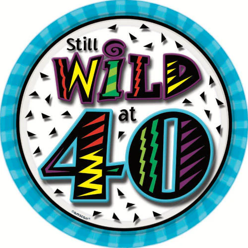 Still Wild At 40 Dessert Plates (8ct)