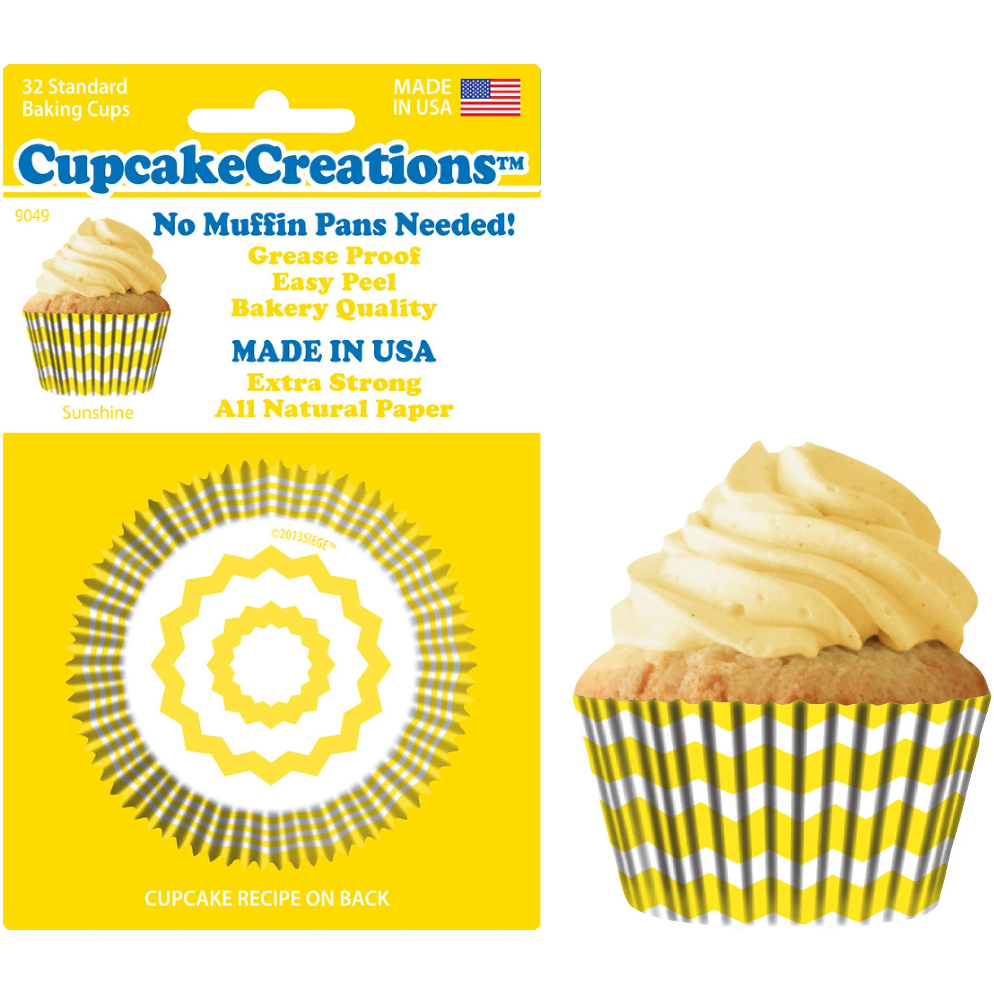 Sunshine Chevron Standard Baking Cups